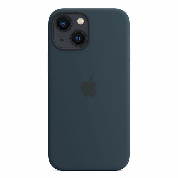 כיסוי לאייפון 13 מיני מקורי כחול תהום סיליקון תומך MagSafe