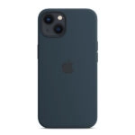 כיסוי לאייפון 13 מקורי כחול תהום סיליקון תומך MagSafe