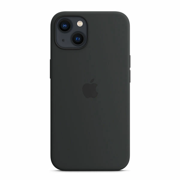 כיסוי לאייפון 13 מקורי שחור חצות סיליקון תומך MagSafe
