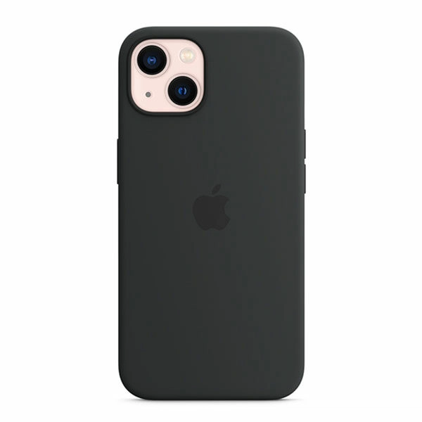כיסוי לאייפון 13 מקורי שחור חצות סיליקון תומך MagSafe