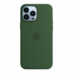 כיסוי לאייפון 13 פרו מקס מקורי ירוק תלתן סיליקון תומך MagSafe
