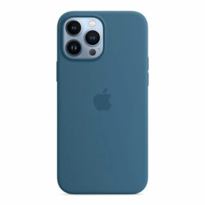 כיסוי לאייפון 13 פרו מקס מקורי כחול עורבני סיליקון תומך MagSafe