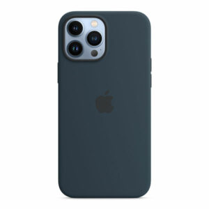 כיסוי לאייפון 13 פרו מקס מקורי כחול תהום סיליקון תומך MagSafe