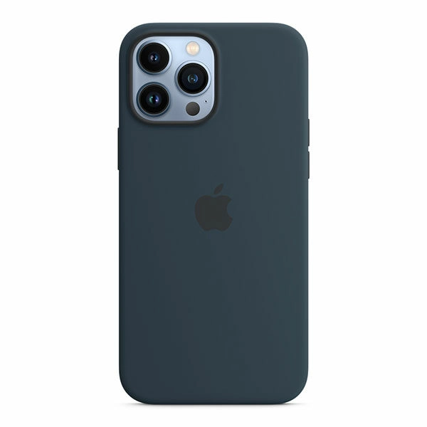 כיסוי לאייפון 13 פרו מקס מקורי כחול תהום סיליקון תומך MagSafe