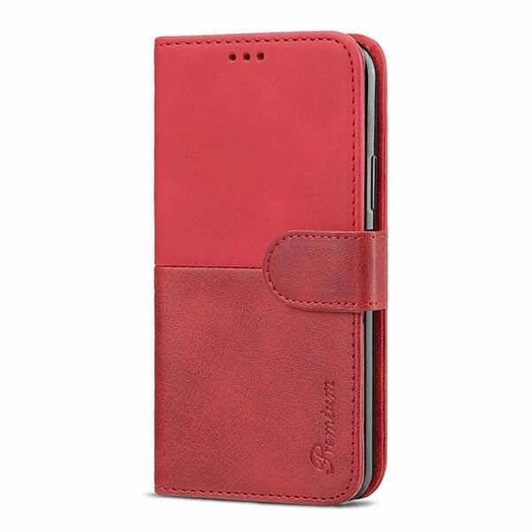 כיסוי לאייפון 13 פרו ארנק אדום עם מקום לכרטיסי אשראי Duo Premium