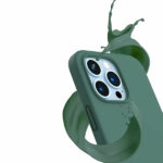 כיסוי לאייפון 13 פרו מקס סיליקון ירוק עם מגע קטיפה