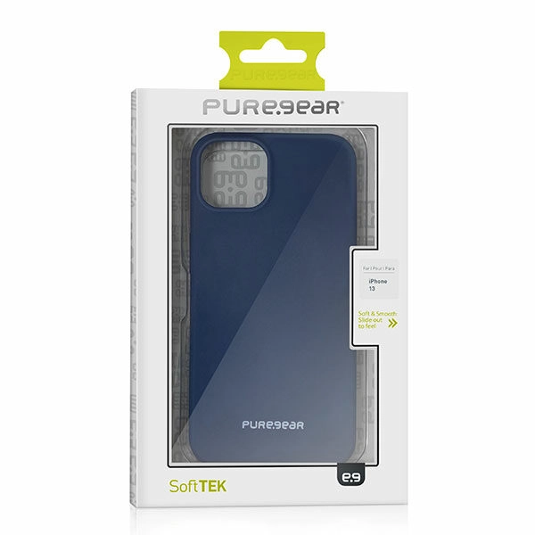 כיסוי לאייפון 13 כחול סיליקון רך ונעים למגע PureGear Softek