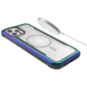 כיסוי לאייפון 12 פרו צבעוני שקוף תומך MagSafe עמיד Raptic Shield Pro