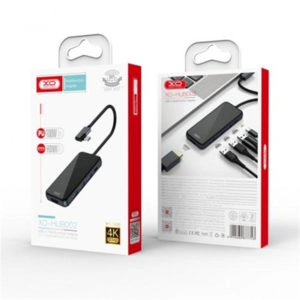 מפצל 5 ב-1 מ-USB-C ל-3 חיבורי USB ו-HDMI ו-USB-C דגם XO-HUB002