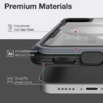 כיסוי לאייפון 12 פרו שחור שקוף תומך MagSafe עמיד Raptic Shield Pro