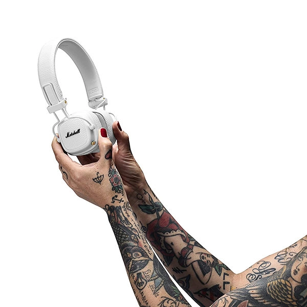 אוזניות אלחוטיות מרשל Marshall Major 2 Bluetooth יוקרתיות לבן