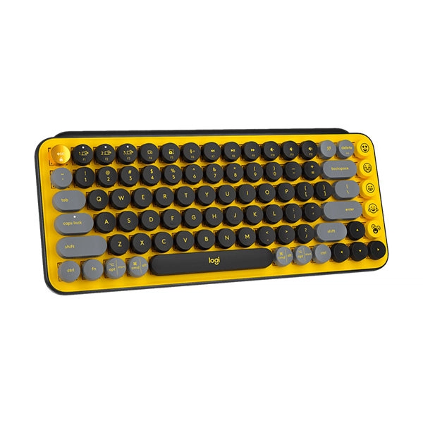 מקלדת מכאנית Logitech Pop Keys אלחוטית שחור צהוב