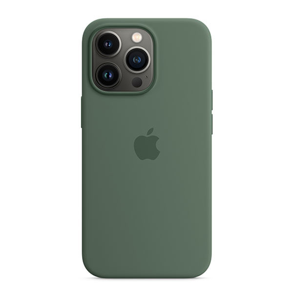 כיסוי לאייפון 13 פרו ירוק אקליפטוס מקורי סיליקון תומך MagSafe