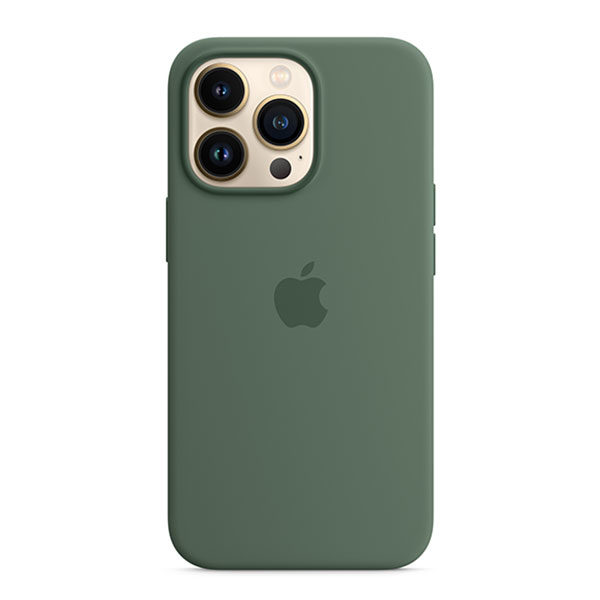 כיסוי לאייפון 13 פרו ירוק אקליפטוס מקורי סיליקון תומך MagSafe