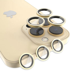 מגן מצלמה לאייפון 13 פרו מקס זהב איכותי וחזק