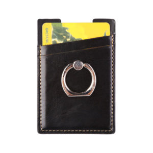 כיס אחורי לסמארטפון קשיח 2 סלוטים Card Wallet שחור