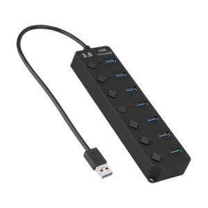 מפצל USB איכותי 7 יציאות USB 3.0 HUB שחור