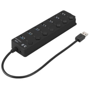 מפצל USB איכותי 7 יציאות USB 3.0 HUB שחור