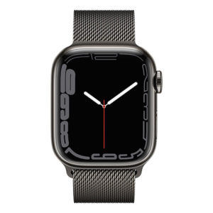 שעון חכם Apple Watch Series 7 41mm שחור פלדת אל-חלד תומך GPS ו-Cellular עם רצועת Milanese Loop
