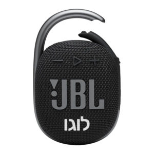 רמקול נייד ממותג JBL Clip 4 שחור עם תופסן משודרג וסאונד חזק