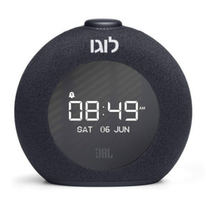 רמקול JBL ממותג Horizon 2 שחור עם רדיו, שעון, צג דיגיטלי ותאורת חדר