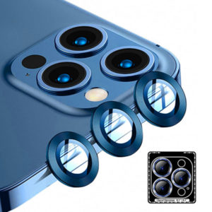 מגן מצלמה לאייפון 13 פרו כחול כהה איכותי וחזק