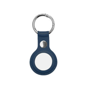 כיסוי ל-AirTag מחזיק מפתחות כחול Target דמוי עור