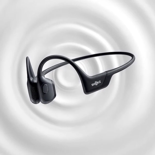 אוזניות עצם אלחוטיות Shokz OpenRun Pro עמידות במים שחור