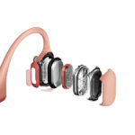 אוזניות Shokz OpenRun Pro ורוד עצם אלחוטיות עמידות במים בז'