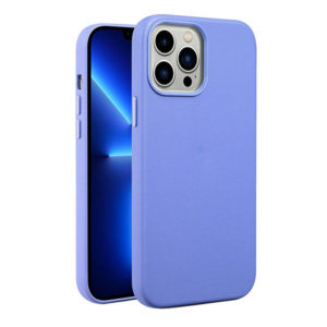 מגן Mag Safe לאייפון 13 פרו מקס כחול בהיר דמוי עור מגנט מובנה Grip Case