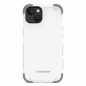 כיסוי לאייפון 14 לבן חזק עם במפרים בולמי זעזועים PureGear DualTek
