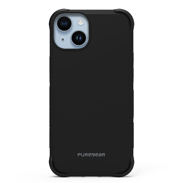 כיסוי לאייפון 14 פלוס שחור חזק עם במפרים בולמי זעזועים PureGear DualTek