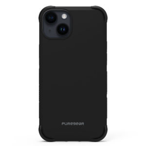 כיסוי לאייפון 14 שחור חזק עם במפרים בולמי זעזועים PureGear DualTek