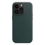 כיסוי לאייפון 14 פרו מקורי ירוק יער עור תומך MagSafe