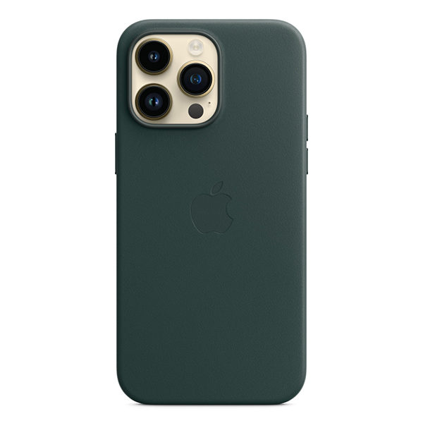 כיסוי לאייפון 14 פרו מקס מקורי ירוק יער עור תומך MagSafe