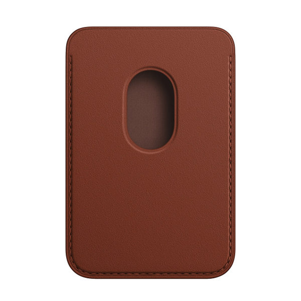 ארנק מגסייף לאייפון MagSafe Wallet מקורי חום אדמדם עור