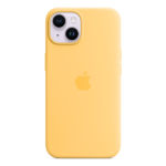 כיסוי לאייפון 14 צהוב שמש מקורי סיליקון תומך MagSafe