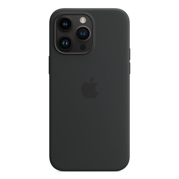 כיסוי לאייפון 14 פרו מקס מקורי שחור חצות סיליקון תומך MagSafe
