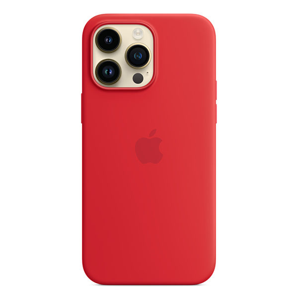 כיסוי לאייפון 14 פרו מקס מקורי אדום Product RED סיליקון תומך MagSafe