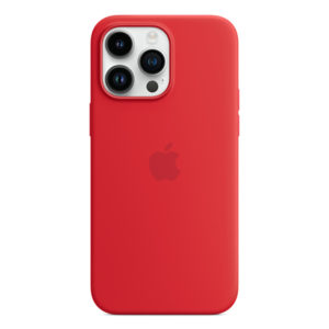 כיסוי לאייפון 14 פרו מקס מקורי אדום Product RED סיליקון תומך MagSafe