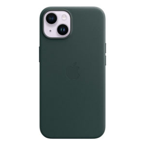 כיסוי לאייפון 14 פלוס מקורי ירוק יער עור תומך MagSafe