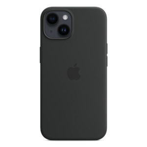 כיסוי מקורי לאייפון 14 פלוס שחור חצות סיליקון תומך MagSafe
