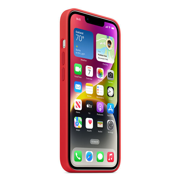 כיסוי לאייפון 14 פלוס אדום Red Product סיליקון מקורי תומך MagSafe