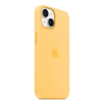 כיסוי לאייפון 14 פלוס צהוב שמש סיליקון מקורי תומך MagSafe