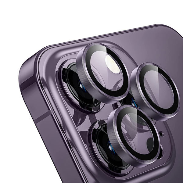 מגן מצלמה לאייפון 14 פרו מקס סגול עמיד וקשיח Camera Lens Protector