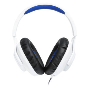 אוזניות גיימינג JBL Quantum 100P לבן עם סאונד היקפי ומיקרופון נשלף