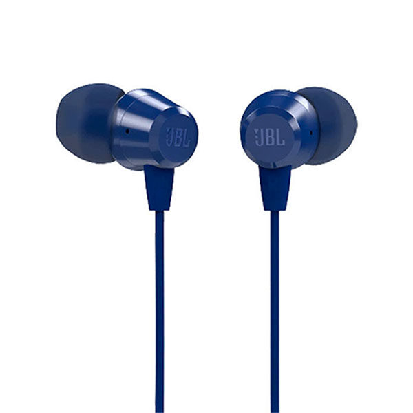 אוזניות חוטיות JBL C50HI כחול באס עוצמתי