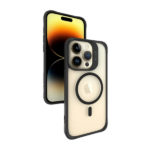 כיסוי לאייפון 14 פרו מקס שקוף שחור תומך MagSafe דק וחזק Toiko AtomX