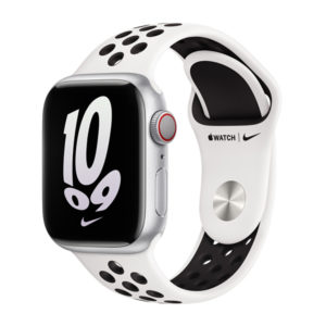 רצועה לאפל ווטש 41 מ"מ מקורית לבן שחור Apple Watch Nike Sport Band