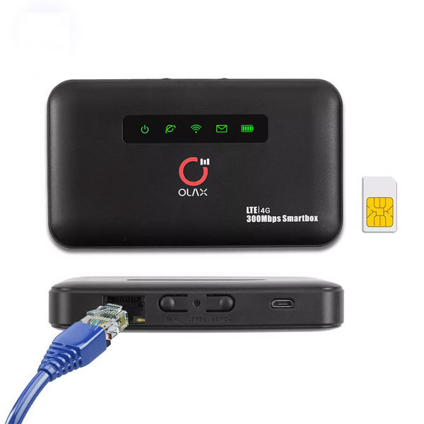 נתב ראוטר נייד מודם סלולרי עם חיבור רשת Olax 4G LTE MF6875